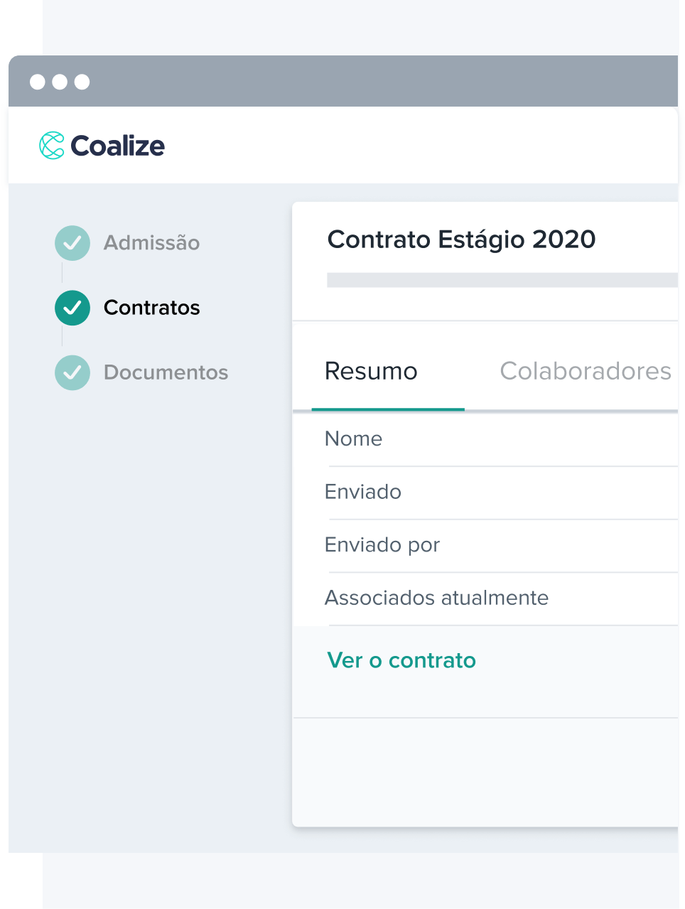 Admissão Digital de Colaboradores Coalize